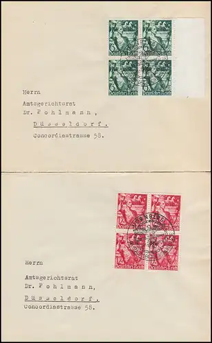 660-661 Prise de pouvoir: 3 paires de lettres avec SSt LEIPZIG, NÜRNBERG, BERLIN 30.1.38