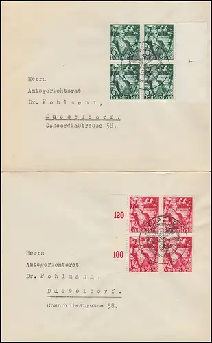 660-661 Machtergreifung: 3 Brief-Paare mit SSt LEIPZIG, NÜRNBERG, BERLIN 30.1.38