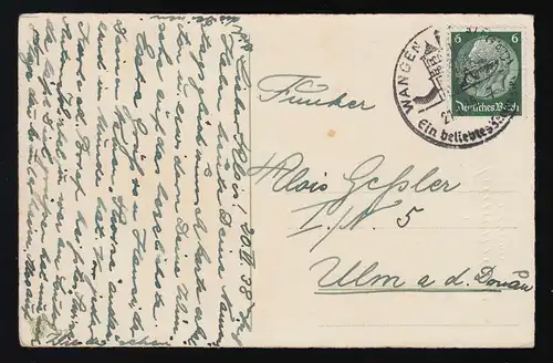 Filles arrose des fleurs à la fenêtre, Chien sur le toit, Anniversaire, Jambes 21.6.1938