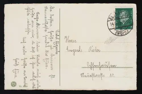 Mädchen Blumen Sträuße, 2 weiße Hunde im Korb, Namenstag Ellwangen 14.7.1930