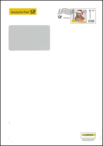 Lettre de plus EAI B 31/42 Portrait des femmes 145 centimes Frankierwelle Bonn - Décembre 2013