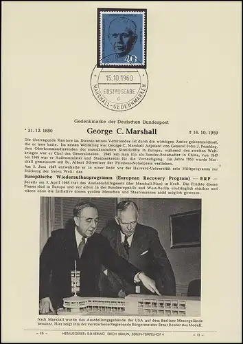 ETB E-B-Verlag Berlin: 344 Marshall - ERP, ESSt BONN 15.10.1960 (EB 13)