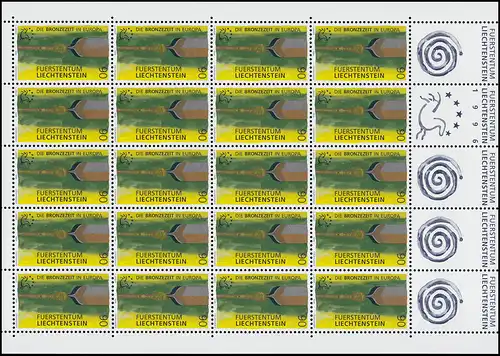 1128 Die Bronzezeit in Europa: Schmelztiegel Bronzenadel, Kleinbogen **