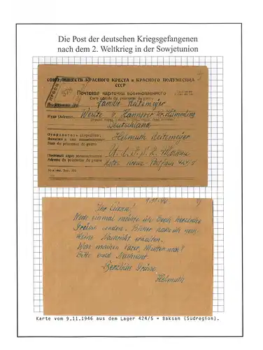 Kriegsgefangenenpost Lager 424/ / 5 Naltschik /Melitopol UdSSR Werlte 9.11.1946