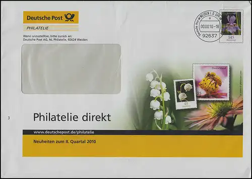 Plusbrief F 484 Schwertlilie Philatelie direkt Neuheiten II. Quartal WEIDEN 2010
