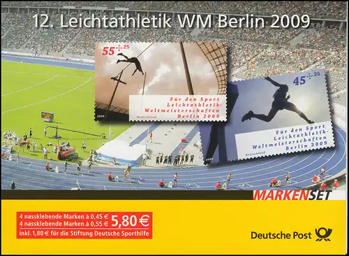 80 MH Aide sportive: WM de l'athlétisme Berlin, Tampon quotidien NETTETAL 1 c - 2.11.10