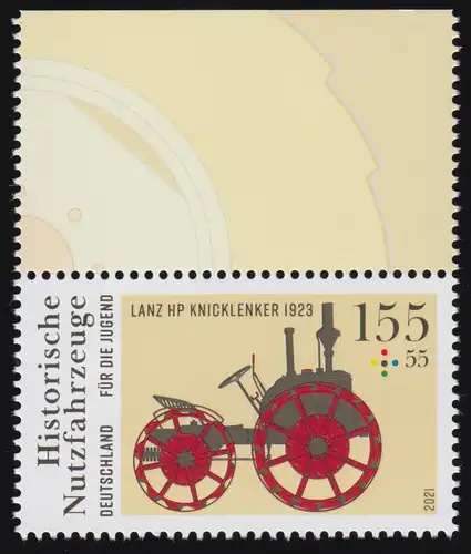 3620 Jugend: Nutzfahrzeuge Traktor 155 Pf. aus MH 122, ** postfrisch