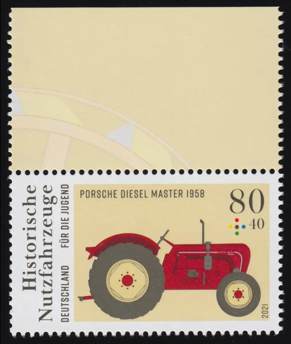 3618 Jugend: Nutzfahrzeuge Traktor 80 Pf. aus MH 122, ** postfrisch