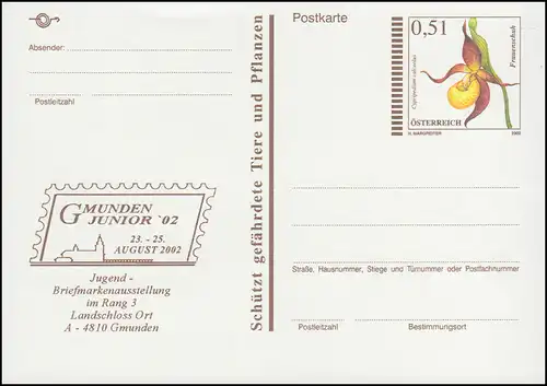 Autriche P 556 Exposition des jeunes GMUNDEN JUINIER 2002, **