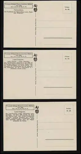 Set (19) N° Zw 402/ 425 Königl. Hannoversheuer, P. Feldheim, inutilisé