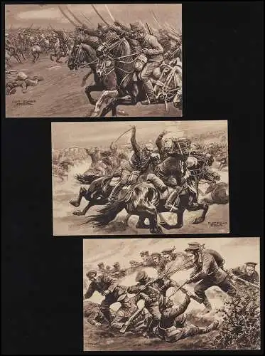 AK Set (13) Bien-être, La Grande Guerre 1914/ 1915, 1x couru, 12 inutilisé