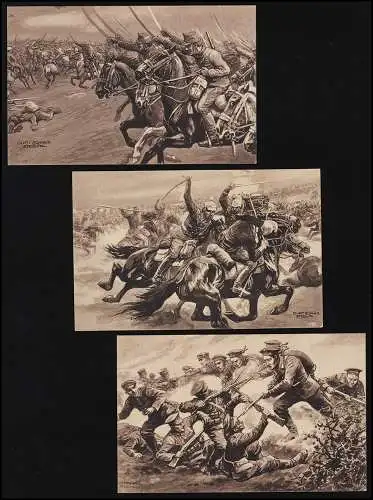 AK Set (13) Wohlfahrt, Der grosse Krieg 1914/ 1915, 1x gelaufen, 12 ungebraucht