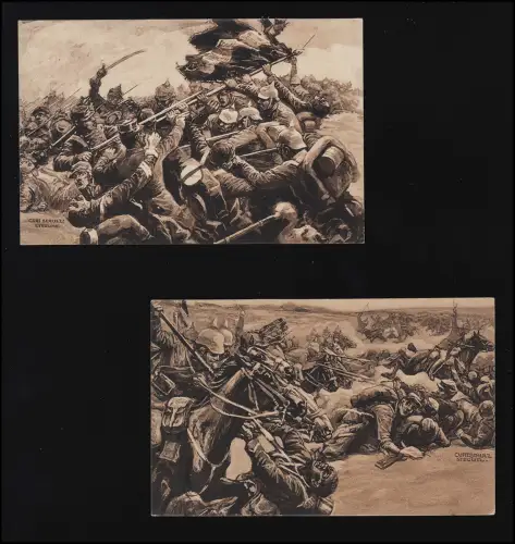 AK Set (13) Bien-être, La Grande Guerre 1914/ 1915, 1x couru, 12 inutilisé