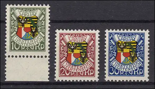 75-77 Prince Jean II 87e anniversaire, 3 valeurs, propre post-frais **