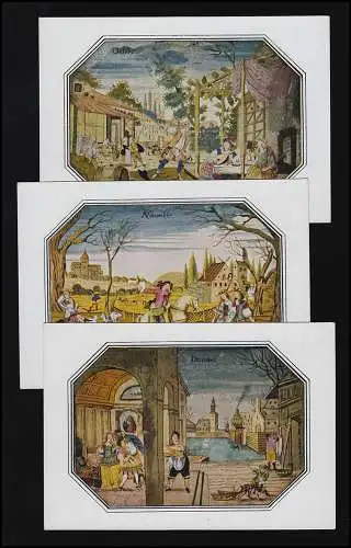 Cartes d'art (12) Maître d. 18ème siècle Série 40 Woldemar Klein inutilisé