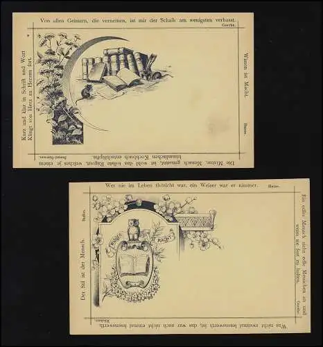 Ensemble (10) Bonne nouvelle AK avec citations Edwin Bormann auto-édition, non utilisée