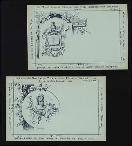 Ensemble (10) Bonne nouvelle AK avec citations Edwin Bormann auto-édition, non utilisée