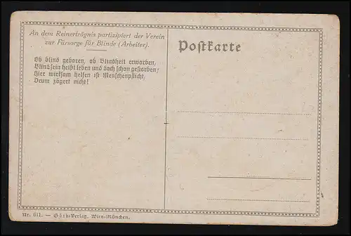 Souvenez-vous des aveugles, n. 611 BSth, femme en fleurs Radiations, caresses non utilisées