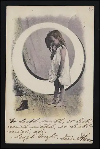 Serie 58/ 2 Clément Tournier & Cie Genéve, Mädchen mit Schuh, "O", ARS 21.7.1904