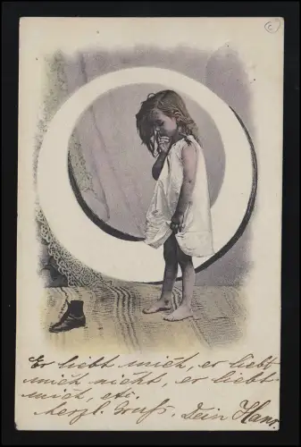 Serie 58/ 2 Clément Tournier & Cie Genéve, Mädchen mit Schuh, "O", ARS 21.7.1904