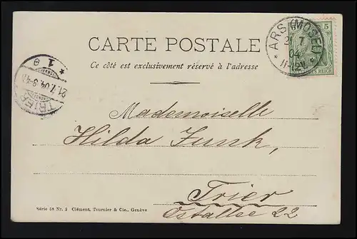 Serie 58/ 2 Clément Tournier & Cie Genéve, Mädchen mit Schuh, "O", ARS 21.7.1904