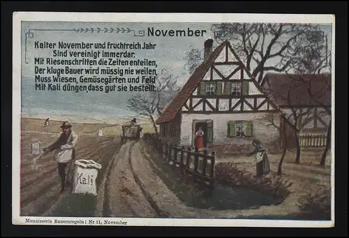 Monatsserie Bauernregeln: Nr. 11 November Kalisyndikat GmbH Aschendorf 8.12.1912