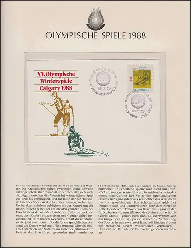 Jeux olympiques 1988 Calgary - Lettre 28.2.1988 Course de fond, départ des femmes