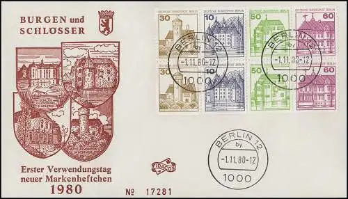 HBl. 20 de MH 12 BuS 1980, nouvelle fluorescence, sur les bijoux FIDACOS-FDC Berlin 12