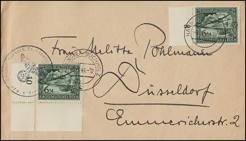 866 Service postal: Coin et bordure MeF Lettre HANNOVER-BUCHOLZ 9.3.44