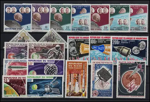 Weltraum - Steckkarte mit diversen Ausgaben, postfrisch ** / MNH (13353)