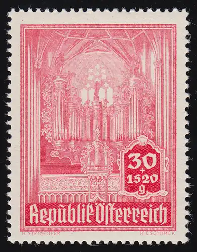 797 Wiederaufbau Stephansdom, Barocke Orgel auf Westempore , 30 g + 1,20 S, **