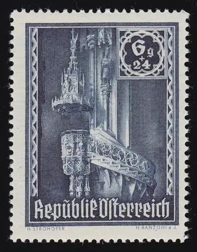 793 Reconstruction Stephansdom, chaire d'Anton Pilgram, 6 g + 24 g, **