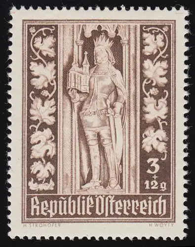 791 Reconstruction Stephansdom, duc Rudolf IV, le fondateur, 3 g + 12 g, **
