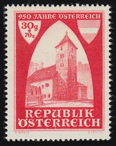 790 950 Jahre Österreich, St.- Ruprechts-Kirche in Wien, 30 g + 70 g,  **