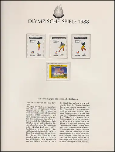 Olympische Spiele 1988 Seoul - Dominikanische Republik Marken Satz Sportarten **