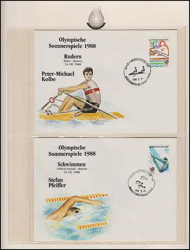 Olympische Spiele 1988 Seoul - Südkorea 9 Briefe Sportarten & Athleten