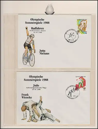 Olympische Spiele 1988 Seoul - Südkorea 9 Briefe Sportarten & Athleten