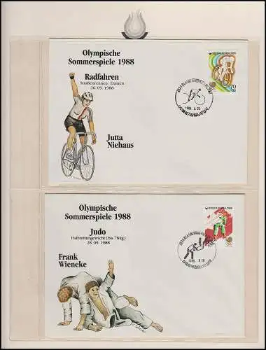 Olympische Spiele 1988 Seoul - Südkorea 9 Briefe Sportarten & Athleten