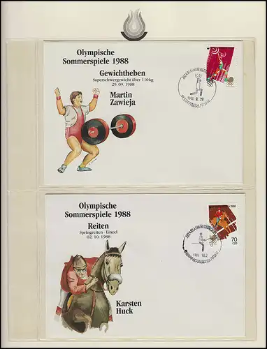 Olympische Spiele 1988 Seoul - Südkorea 7 Briefe Sportarten & Athleten