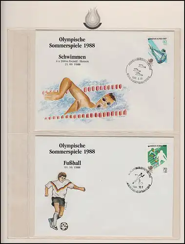 Olympische Spiele 1988 Seoul - Südkorea 8 Briefe Sportarten & Athleten