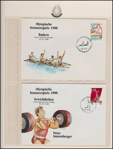 Olympische Spiele 1988 Seoul - Südkorea 8 Briefe Sportarten & Athleten