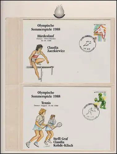 Olympische Spiele 1988 Seoul - Südkorea 8 Briefe Sportarten & Athleten