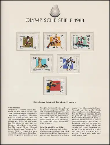 Jeux olympiques 1988 Séoul - Pologne Marques Ensemble Sports **