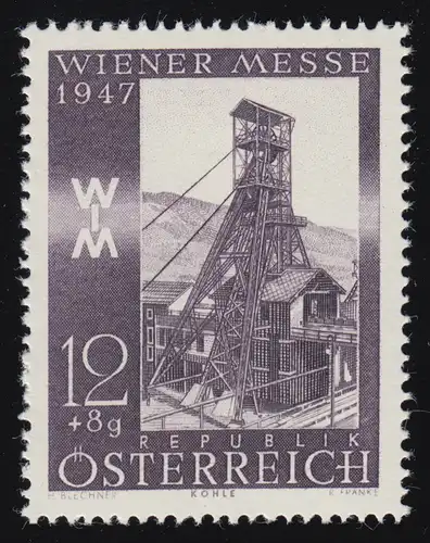 806 Wiener Frühjahrsmesse, Franzensschacht Braunkohlerevier, 12 g + 8 g, **