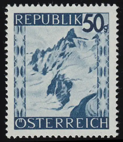760 Landschaften 50 g blau, Silvrettagruppe /Vorarlberg, postfrisch **