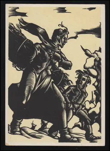 "Hiver" 51/ 14 Coupe de bois Hedwig à la tobel, édition Christian Pahl, non utilisé