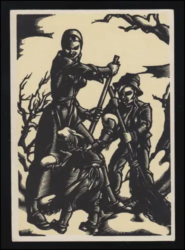 "Hiver" 51/ 13 Coupe de bois Hedwig à la tobel, édition Christian Pahl, non utilisé