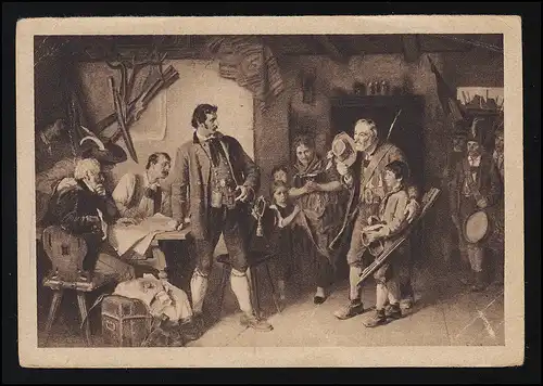 "Le volontaire" Franz von Defregger, Winterfunkwerk 1933/34, inutilisé