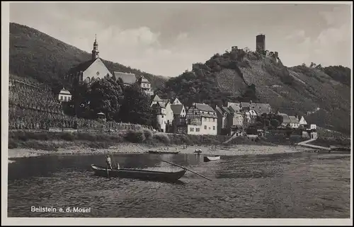 Templier de Landpost Beilstein (Mosel) via KOCHEM (MOSEL), AK Beillstein