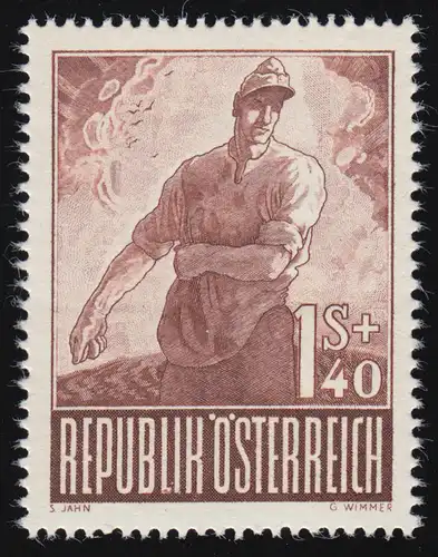 834 Kriegsgefangene, Heimkehrer bei der Aussaat, 1 S + 40 g, postfrisch  **